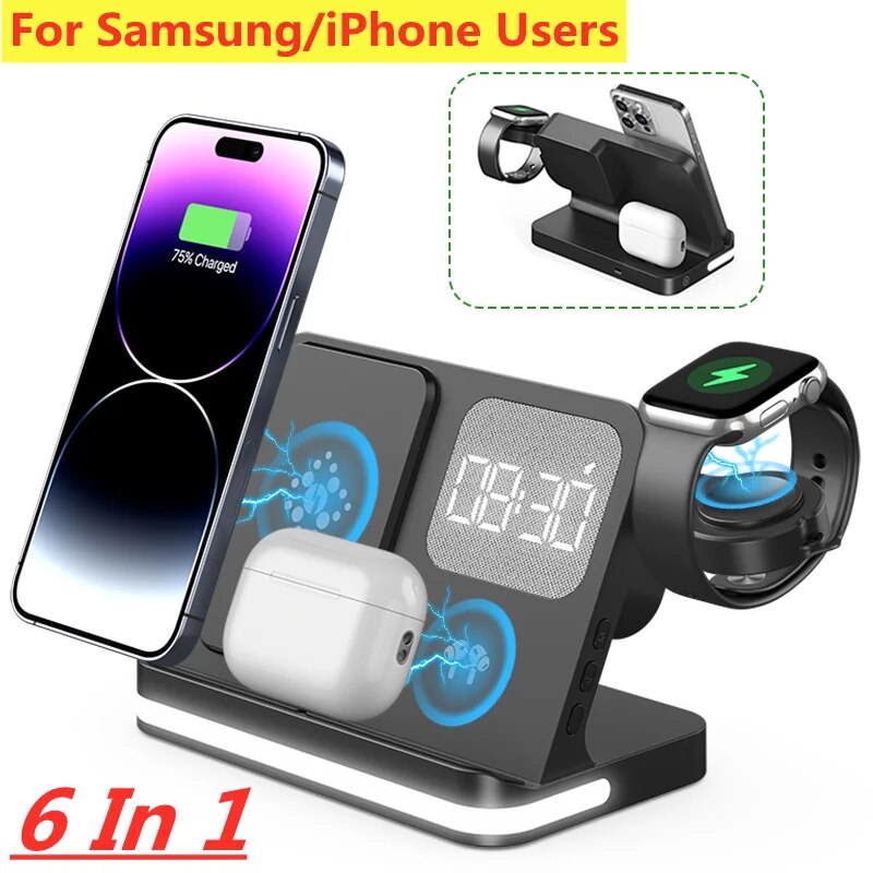 Smartwatch Apple Watch - Supporto per caricabatterie wireless per iPhone