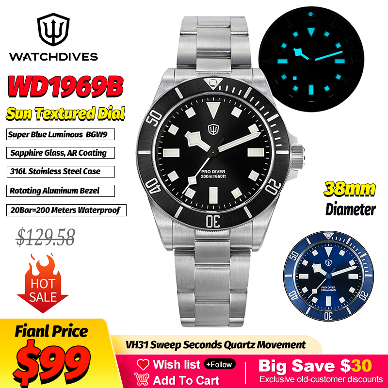 Smartwatch Luxury Watches - Watchdives WD1969 Orologi da polso al