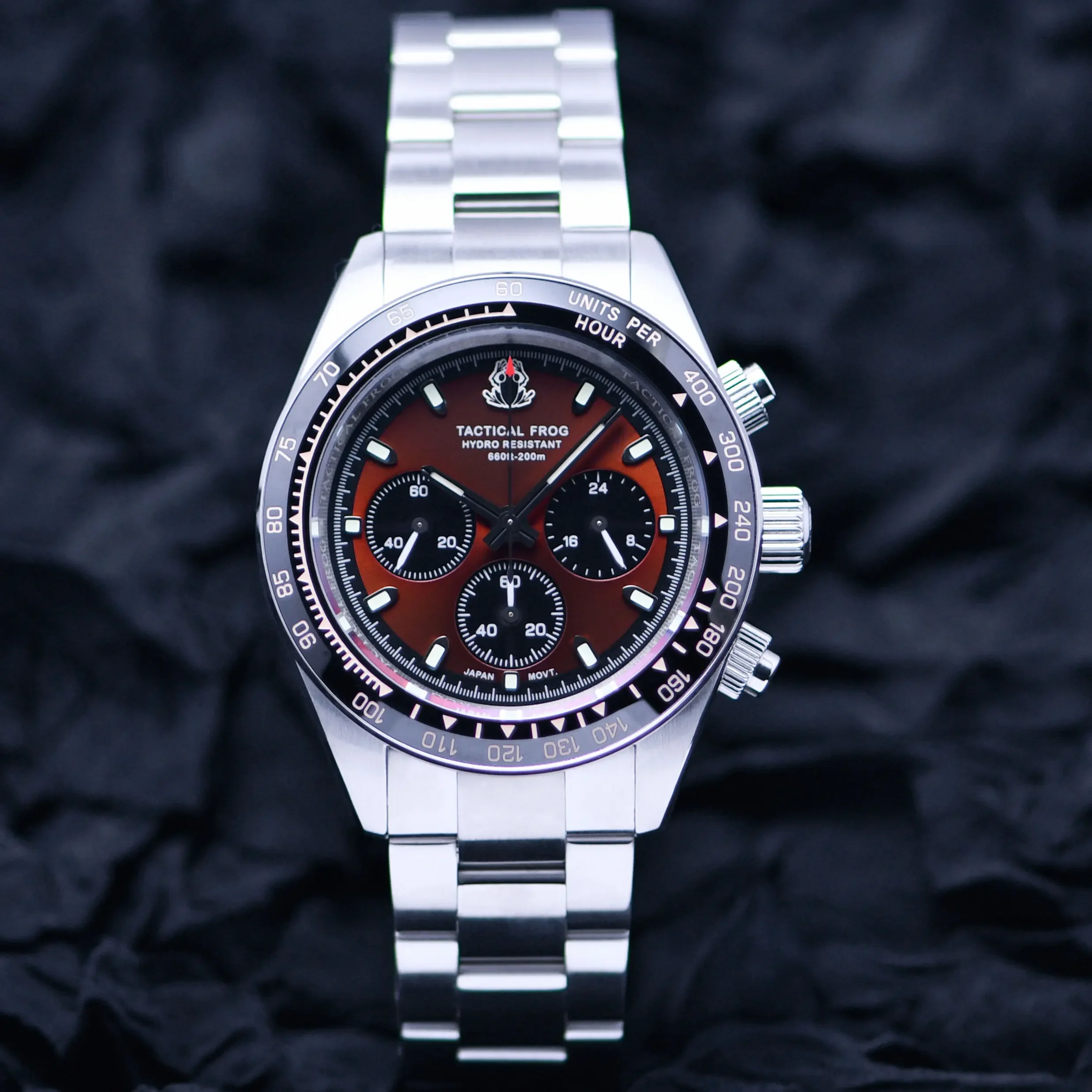 Solar Powered Watch - Orologio cronografo da uomo tattico Frog