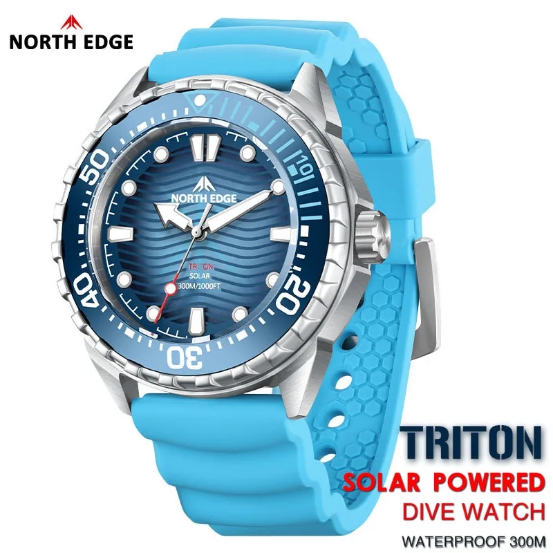 Solar Powered Watch - NORTH EDGE 2025 Nuovo TRITON Orologio