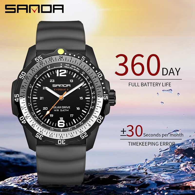 SANDA Nuovo orologio da uomo d - Solar Powered Watch recensione e prezzo
