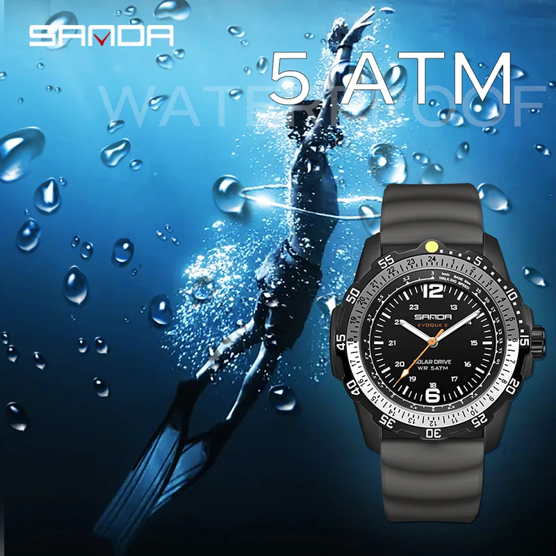 SANDA Nuovo orologio da uomo d - Solar Powered Watch recensione e prezzo