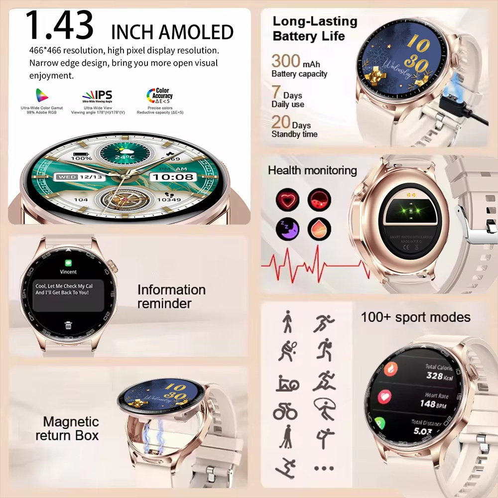 DAORKOW Smartwatch T98 con Chi - Smartwatch Noise Watches recensione e prezzo