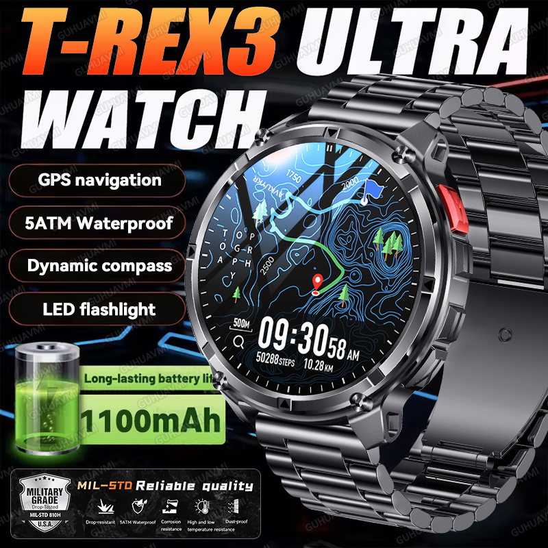 2026 Nuovo T-Rex3 Ultra 1100Ma - Smartwatch Military Watches For Men recensione e prezzo