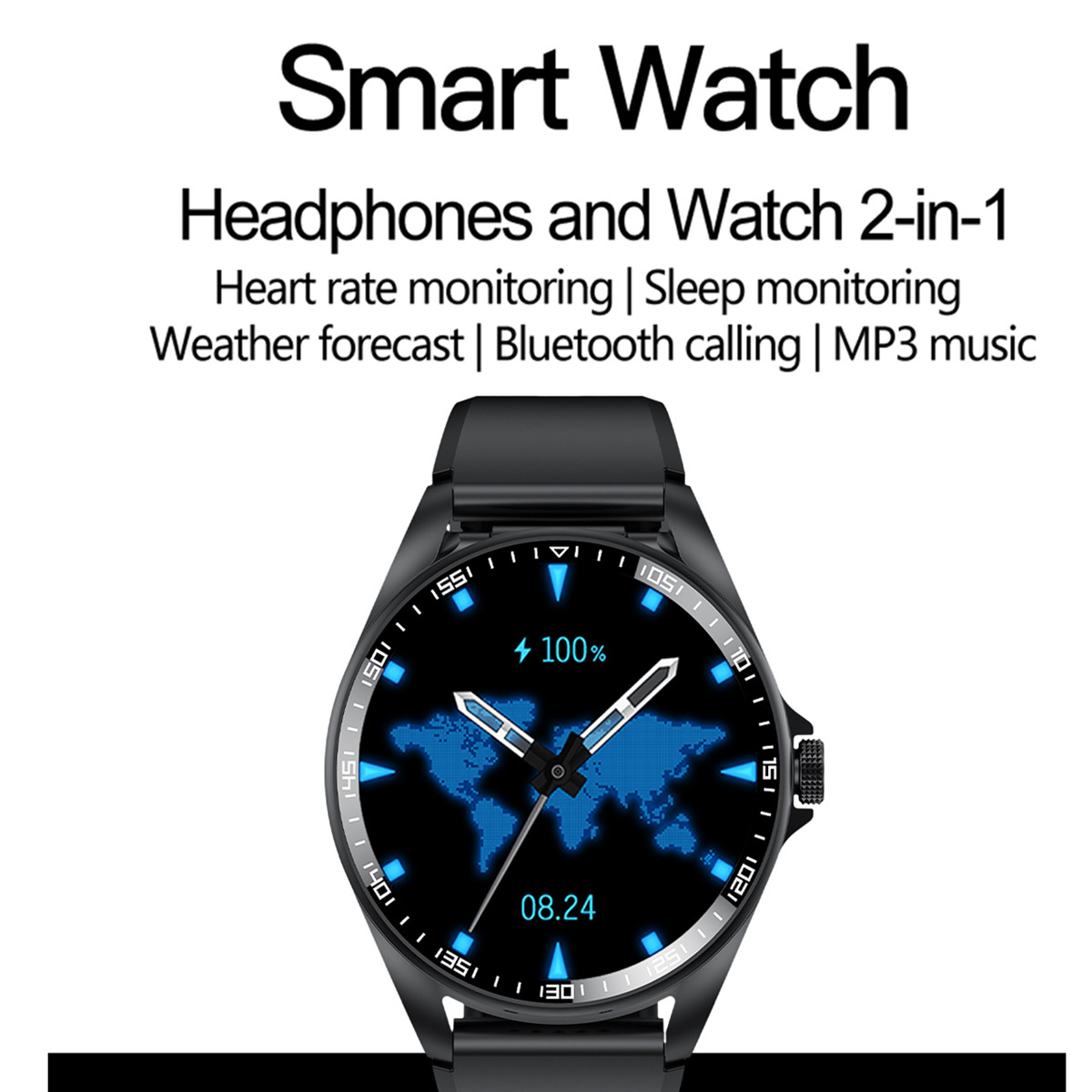 Smart Watch 2 in 1 con cuffie  - Smartwatch Watches Wallpaper recensione e prezzo